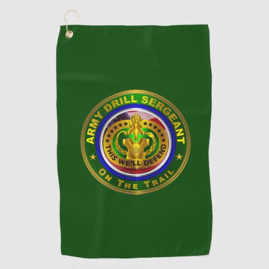 Serviette De Golf Sergent d'entraînement de l'armée  (Devant)