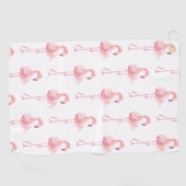 Serviette De Golf Série Flamant Tendre Design 2 (Horizontal)