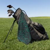 Serviette De Golf Série Teal et Gold Leopard Design 4 (Vert)