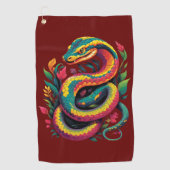 Serviette De Golf Serpent coloré (Devant)