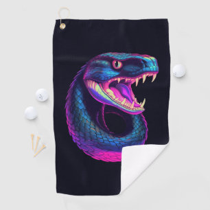 Serviette De Golf Serpent de Cobra dans le style esthétique Vaporwav