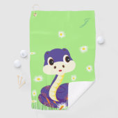 Serviette De Golf Serpent pourpre heureux (En situation)