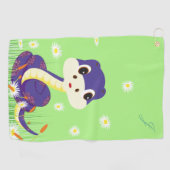 Serviette De Golf Serpent pourpre heureux (Horizontal)
