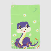 Serviette De Golf Serpent pourpre heureux (Devant)