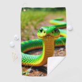 Serviette De Golf Serpent vert (En situation)