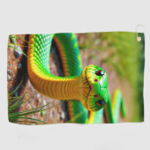Serviette De Golf Serpent vert (Horizontal)