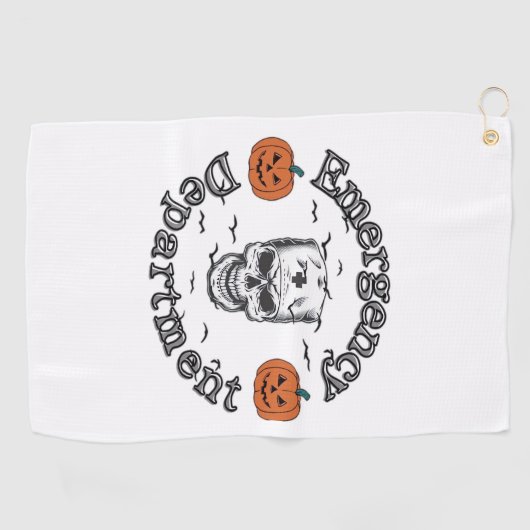 Serviette De Golf Service D'Urgence Er Nurse Skeleton Hallo (Horizontal)