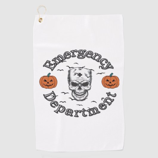Serviette De Golf Service D'Urgence Er Nurse Skeleton Hallo (Devant)