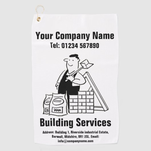 Serviette De Golf Services de construction Promotion Golf Towel (Devant)