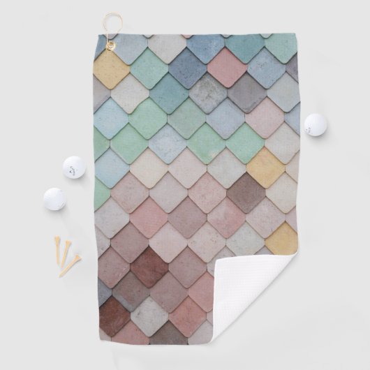 Serviette De Golf Shabby Carrelage Chic Pastel (En situation)