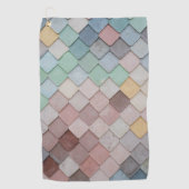 Serviette De Golf Shabby Carrelage Chic Pastel (Devant)