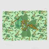 Serviette De Golf Shamrock Bagpipe (Horizontal)