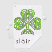 Serviette De Golf Shamrock celte Sainte Vert Saint Patrick (En situation)