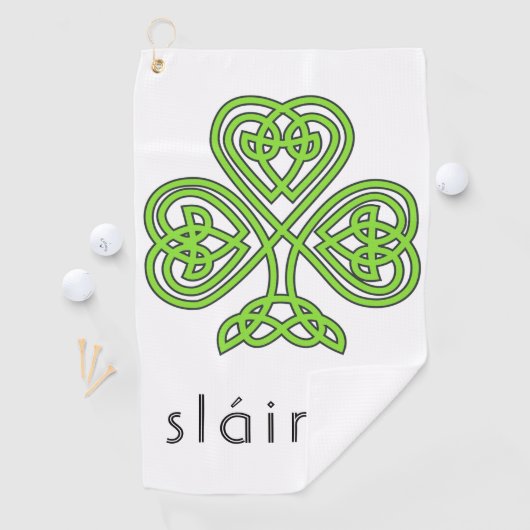 Serviette De Golf Shamrock celte Sainte Vert Saint Patrick (En situation)