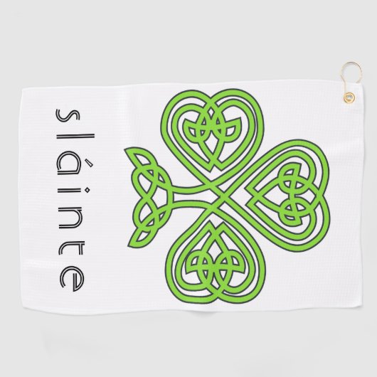 Serviette De Golf Shamrock celte Sainte Vert Saint Patrick (Horizontal)