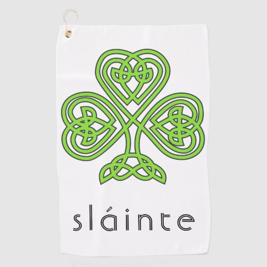 Serviette De Golf Shamrock celte Sainte Vert Saint Patrick (Devant)