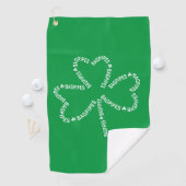 Serviette De Golf Shamrock de texte Bagpipes (En situation)