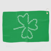 Serviette De Golf Shamrock de texte Bagpipes (Horizontal)