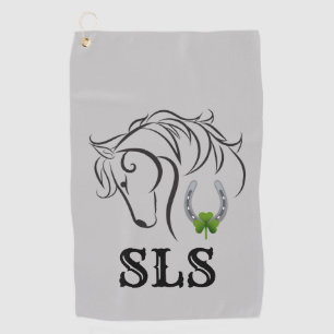 Serviette De Golf Shamrock et fer à cheval