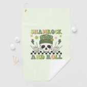Serviette De Golf Shamrock et rouleau - Clover de squelette (En situation)