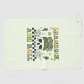 Serviette De Golf Shamrock et rouleau - Clover de squelette (Horizontal)