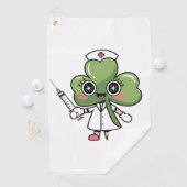 Serviette De Golf Shamrock Lucky Charm Nurse Kawaii Lucky Charme (En situation)
