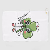 Serviette De Golf Shamrock Lucky Charm Nurse Kawaii Lucky Charme (Horizontal)