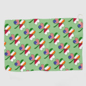 Serviette De Golf Shamrock polonais à carreaux (Horizontal)