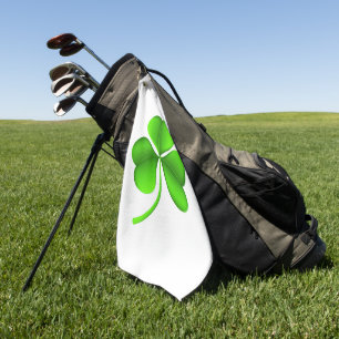 Serviette De Golf Shamrock sur gtcn blanc