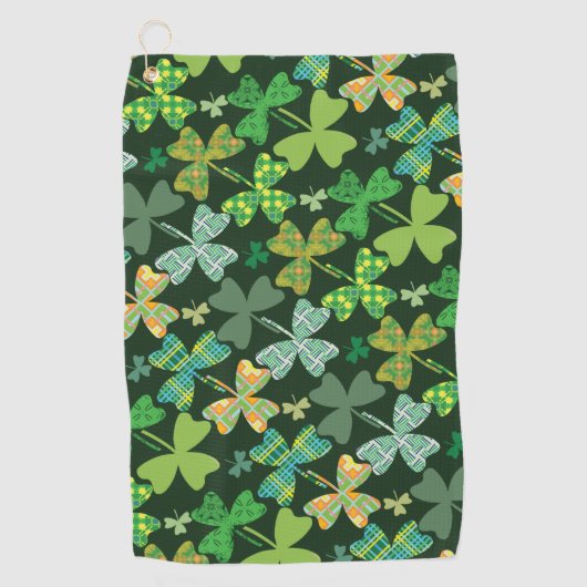 Serviette De Golf Shamrocks à motifs (Devant)