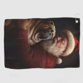 Serviette De Golf Shar Pei avec Noël Festif du Père Noël (Horizontal)