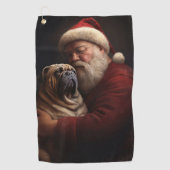 Serviette De Golf Shar Pei avec Noël Festif du Père Noël (Devant)