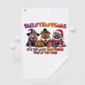 Serviette De Golf Shar Pei Halloween Thanksgiving Noël classique (En situation)