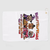 Serviette De Golf Shar Pei Halloween Thanksgiving Noël classique (Horizontal)