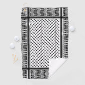 Serviette De Golf Sigle en noir et blanc de Joranian (En situation)