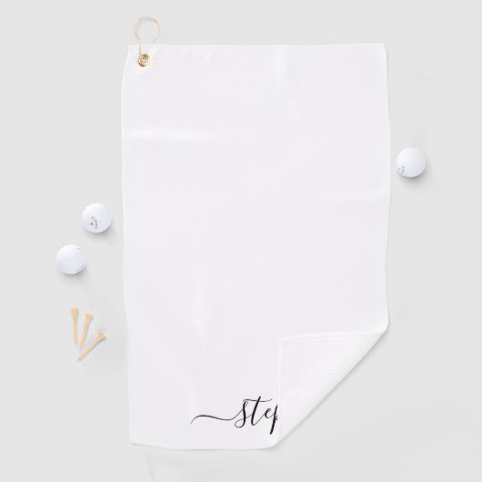Serviette De Golf Signature de calligraphie manuscrite noire simple (En situation)
