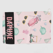 Serviette De Golf Signature Golf, mode "Daphne Pritti" chic DK (Horizontal)