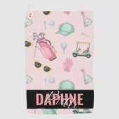 Serviette De Golf Signature Golf, mode "Daphne Pritti" chic DK (Devant)