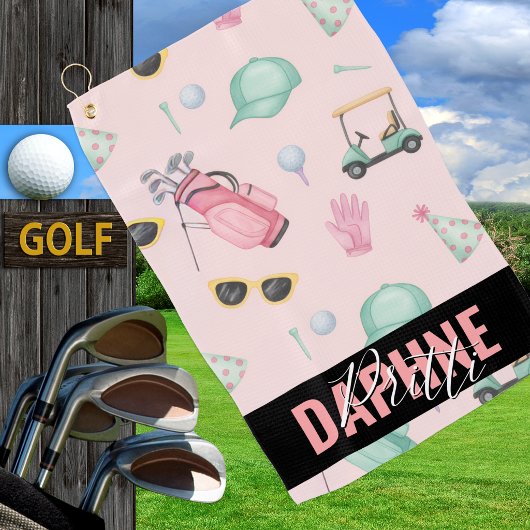 Serviette De Golf Signature Golf, mode "Daphne Pritti" chic DK