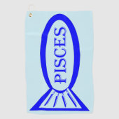SERVIETTE DE GOLF SIGNE DE PISTES POISSON POISSON (Devant)