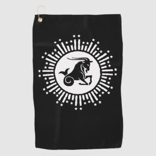 Serviette De Golf Signe du zodiaque Capricorne Chèvre Dessin de rafa