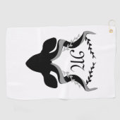Serviette De Golf Silhouette Antelope foncé avec Monogramme Customis (Horizontal)