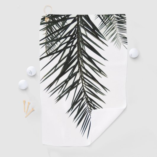 Serviette De Golf Silhouette feuille de palme (En situation)
