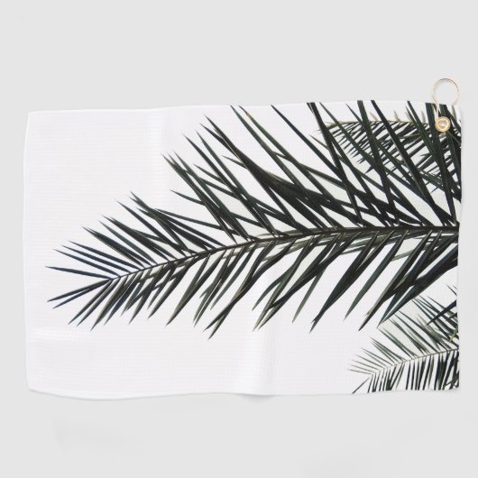Serviette De Golf Silhouette feuille de palme (Horizontal)