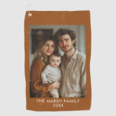 Serviette De Golf Simple 1 Modèle photo - Bordure couleur chaude - T (Devant)