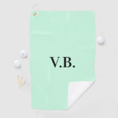 Serviette De Golf Simple couleur unie ajouter nom texte monogramme (En situation)