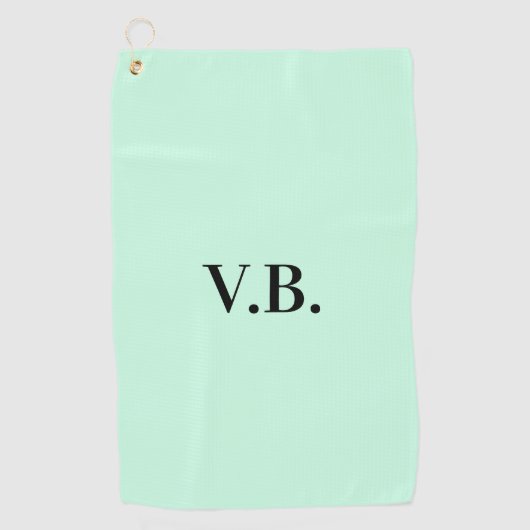 Serviette De Golf Simple couleur unie ajouter nom texte monogramme (Devant)