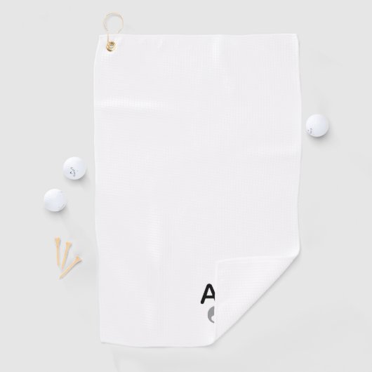 Serviette De Golf Simple Custom Design Personalized Name Monogram (En situation)