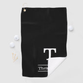 Serviette De Golf Simple Editable Name Golf Towne (En situation)