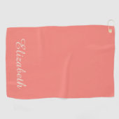 Serviette De Golf Simple Élégant Moderne Chic Monogrammé (Horizontal)